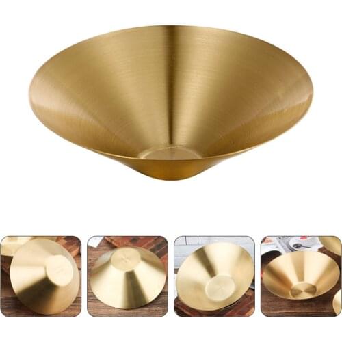 1Pc Japanese Style Ramen Bowl Salad Snack Dish Restaurant Decorative Bowl Golden