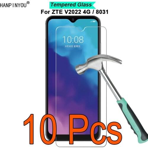 10 Pcs/Lot For ZTE V2022 4G / 8031 6.82" 9H Hardness 2.5D Ultra-thin Toughened Tempered Glass Film Screen Protector Guard