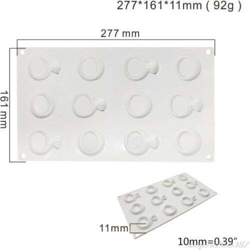 12 Holes Wed Ring Shaped Silicone Mold Kit Molds Cake Tools For Baking Truffle Chocolates Pan Dessert Mould O03 20 Dropshipping