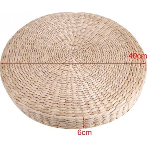 40cm Round Straw Meditation Soft Yoga Mat Pouf Tatami Cushion Floor Cushions Meditation Yoga Round Mat Cushion