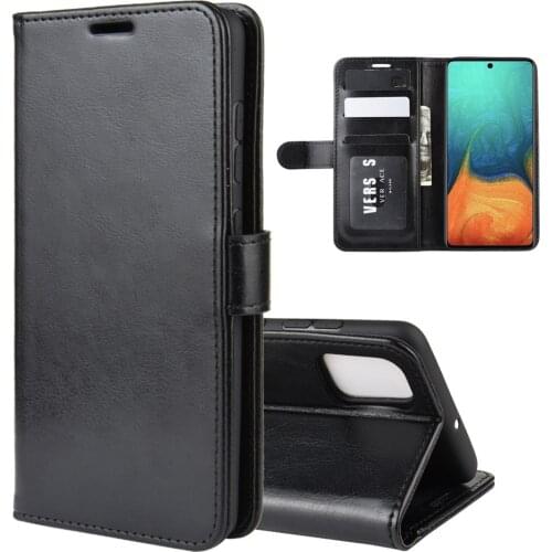 6.70in Case for Samsung Galaxy A71 5G A716 Cover Wallet Card Stent Book Style Faux Leather Flip Black SM-A716F 71A GalaxyA71