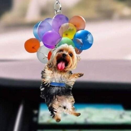 Puppy balloon car pendant, cute decoration inside rearview mirror, automotive car accessories goods, P6A2