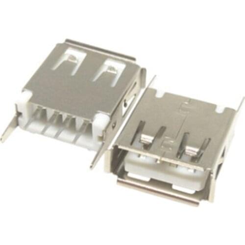 Free shipping 500PCS/LOT 13.7 foot straight vertical USB socket USB-A female AF180 degrees USB female A type 13.7mm