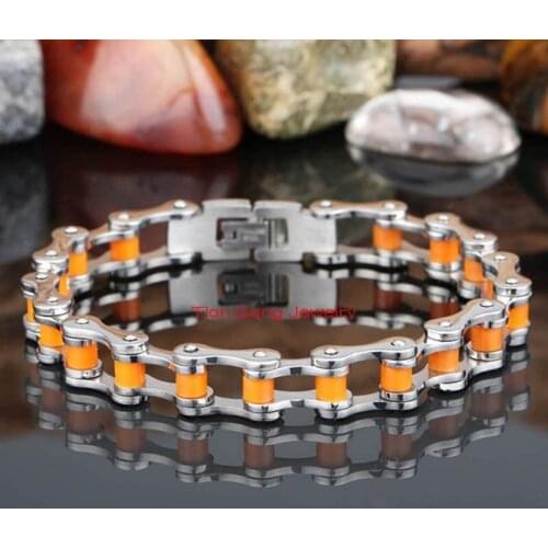 Hot Selling 8.66" MENS New Punk Jewelry 316L Stainless Steel Motorcycle Biker Boys Link Chain Bracelet