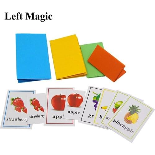 Fruit Card Prediction Magic Tricks Multicolor Prophecy Card Magic Props Close Up Illusions Gimmick Props Comedy Toy For Kids