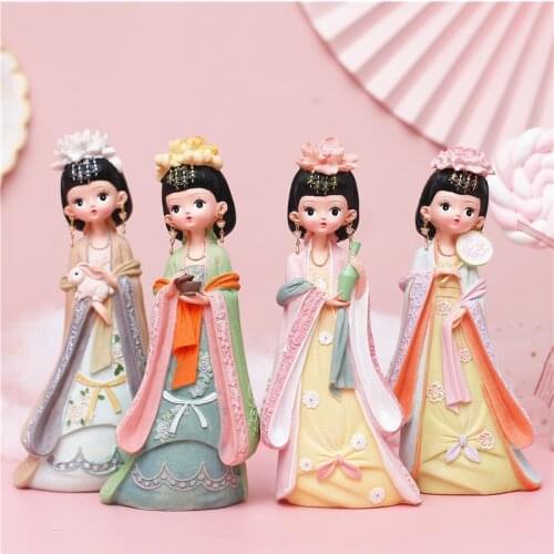 Chinese tradition royal princess resin Hanfu princess dolls Prosperity Beauty Tang Ladies Decoration Gifts Decoration Crafts