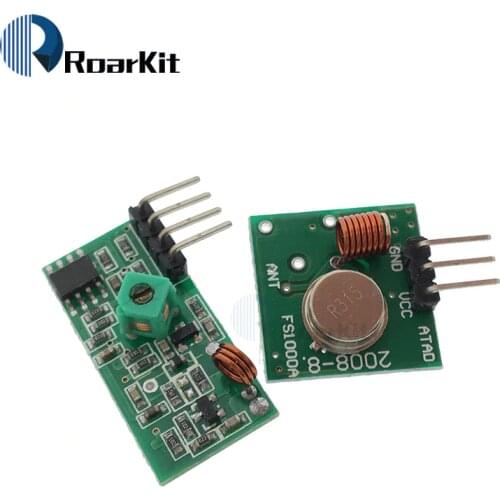 433Mhz RF Wireless Transmitter Module and Receiver Kit 5V DC 315MHZ Wireless For Arduino Raspberry Pi /ARM/MCU WL Diy Kit
