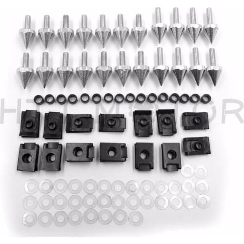 Aftermarket free shipping motorcycle parts Fairing Bolts Kit Fastener Clips Screw For Yamaha 2000-2001 YZF R1 Silver Motorcycle