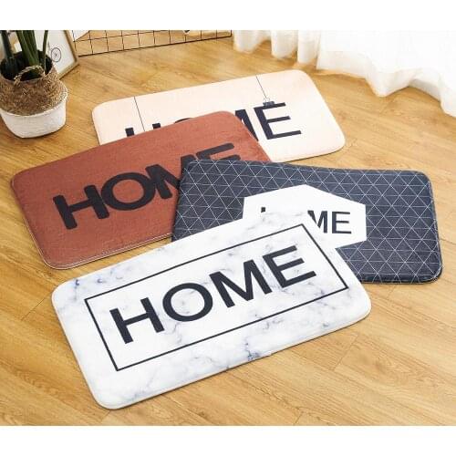 Home printed Entrance Mat Flannel Anti-Slip Doormat Floor Bathroom Carpets Bedroom Rugs Decorative Mats Home 50*80cm