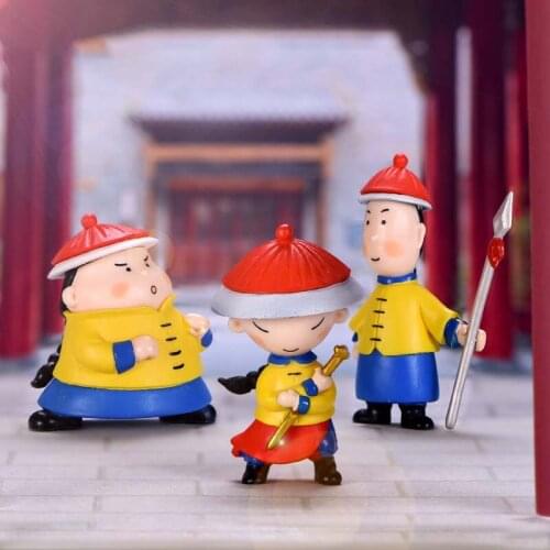 Micro-Landscape DIY Bonsai Ornaments Ouchi Imperial Front Guard Resin Court Doll Car Home Desk Shelf Decor Collectible Art Gifts