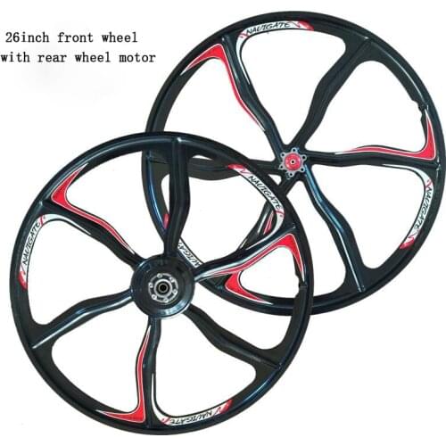 E-BIKE 36V/48V YOUE six-knife Fornt Wheel and Rear Hub Motor Kits Electric Bike Conversion Kits 26" Rear Wheel YOUE Motor