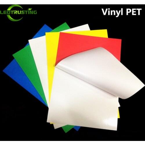 25sheets New A4 Size 210mmx297mm Colored PET Sticker 80mic Label Printing Waterproof PET A4 Adhesive Sticker for Laser Printer