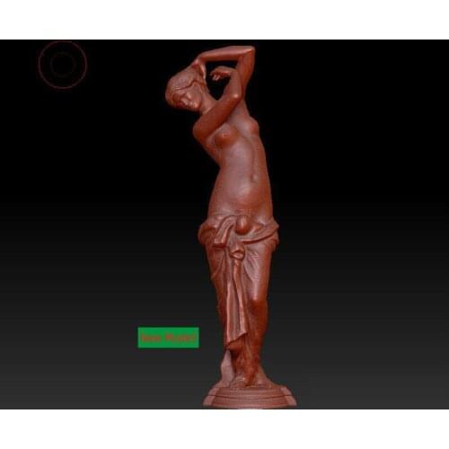 New model 3D model for cnc or 3D printers in STL file format A woman at her bath