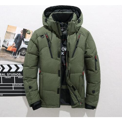 New Thick Men Warm Winter Coat Men Hooded Casual Outdoor Man Down Jacket Parka Windbreaker Mens Overcoat LBZ183