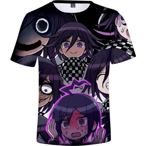 New Kokichi Ouma T shirt Summer Men Women 3D Print Tops Harajuku Anume Tshirts Boys/girls Cartoon Game Danganronpa Tee