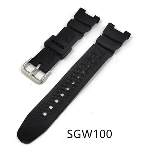 Watch Accessories PU band Strap For Casio G shock sgw100 SGW-100 Bracelet SGW-100-1V SGW-100-1VDF Waterproof Rubber Wristband