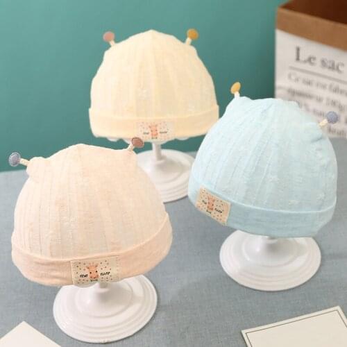 Newborn Baby Fashion Kids Hats Toddler Kids Baby Boy Girl Infant Cotton Soft Warm Hat Beanies Cap 0-6 months Photography Props