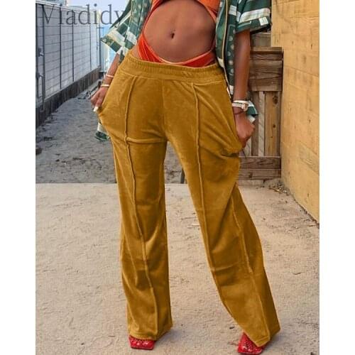 Viadidy Women's Velvet Trousers