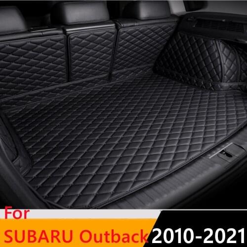 Sinjayer Waterproof Highly Covered Car Trunk Mat Tail Boot Pad Carpet Cover High Side Cargo Liner For SUBARU Outback 2010-2020