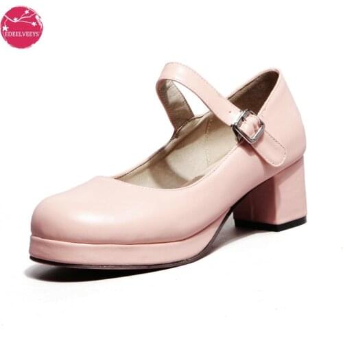 Plus Size 34-48 Lolita Mary Janes Women Bridal Wedding Shoes Cosplay Party Dress Princess Sheepskin Pattern PU Leather Pumps