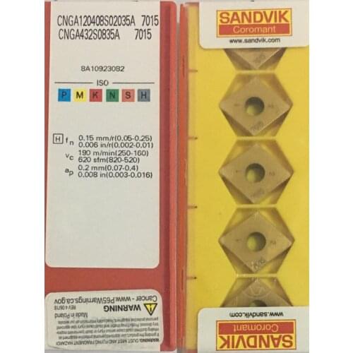 5 PCS CARBIDE INSERT CNGA120408S02035A 7015