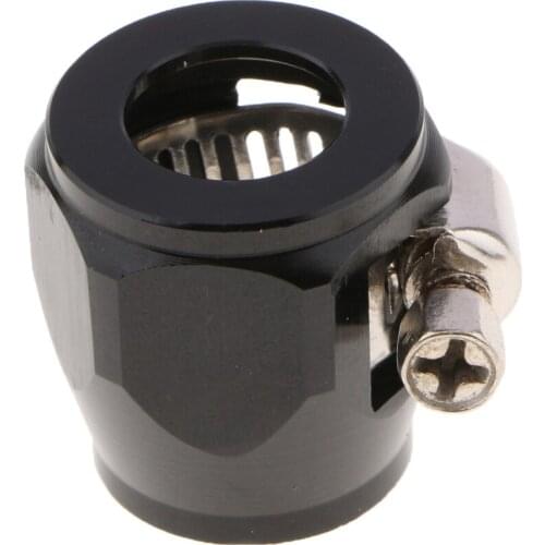 8AN Aluminum Braided Fuel Line Swivel Fitting Hose End Oil Line Clip