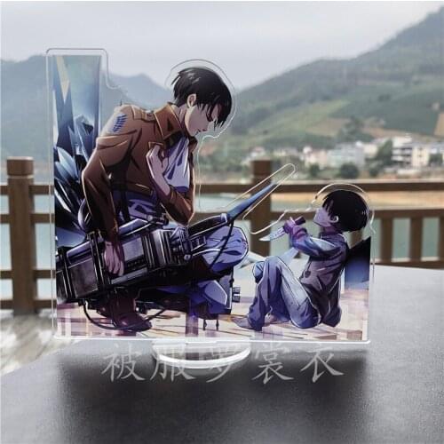 Attack on Titan Acrylic Stand Figure Model Plate Anime Levi Ackerman Cartoon Transparent Human - shaped Desktop Decor Cosplay