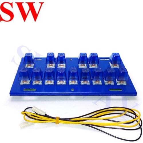 1 pc 14K arcade LED keyboard with 14 small buttons 14 Pin interface/illuminated keyboard for arcade game machine accessories