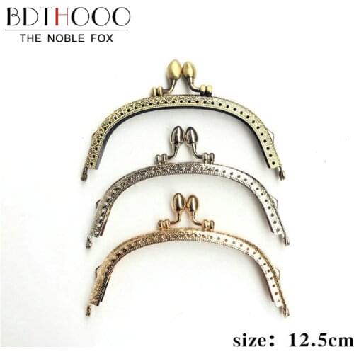 BDTHOOO 10pcs 12.5cm Arch Metal Purse Frame Handle for DIY Making Handbag Accessories Clasp Lock Antique Bronze Bag Hardware