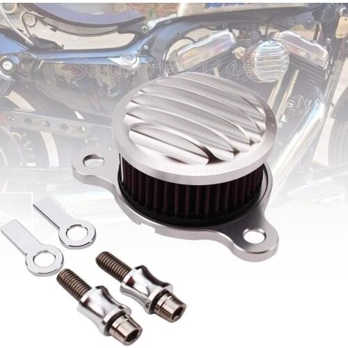 Free Shipoing Custom Rough Crafts Air Cleaner + Intake Filter System Kits Silver For 2004-2014 Harley Sportster 883 04-14 XL