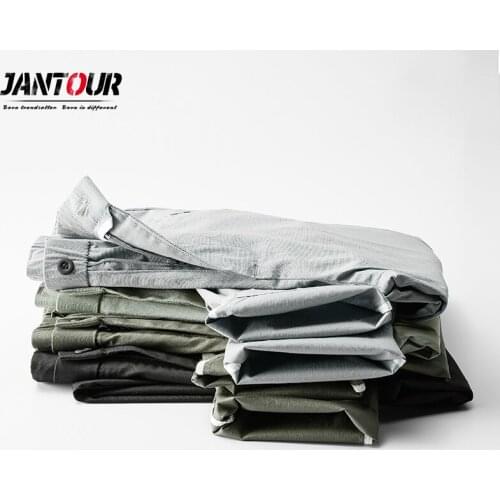 Jantour Brand Men Pants Casual Mens Business Male Trousers Classics Mid weight Straight Full Length Black Breathing Pantalon