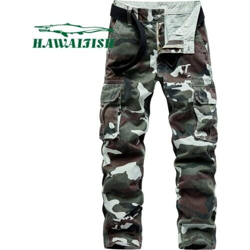 Male cargo pants 2021 new casual pants men military tactical camouflage cargo pants multi-pocket pants