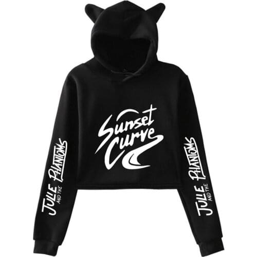 Julie and the Phantoms Cat Ear Hoodie Womens Short Popular Sweatshirt Casual Spring Autumn Funny Hoodies Girls Pullover