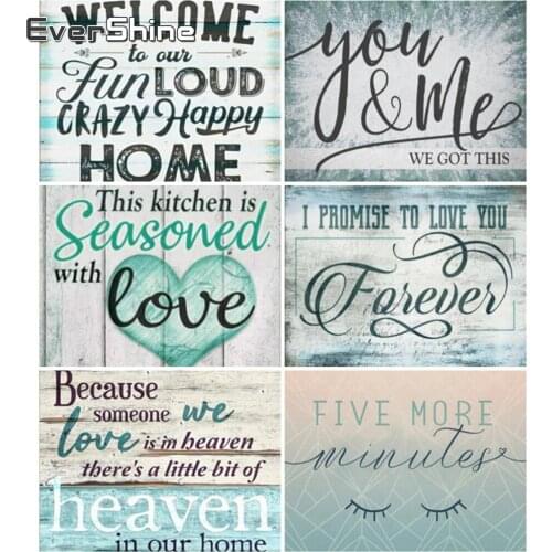 EverShine Diamond Embroidery Landscape Diamond Painting 5D Blackboard Drawing DIY Cross Stitch New Arrival Needlework Wall Art