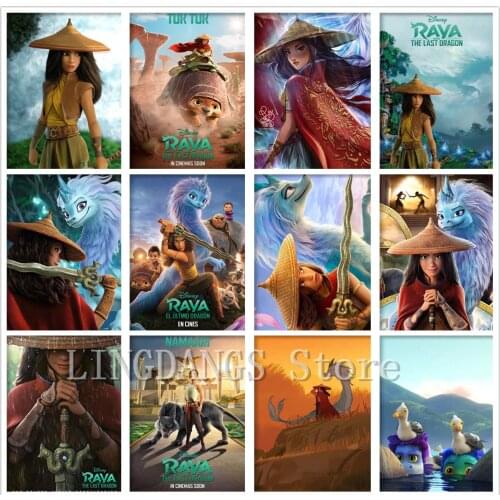 New Disney Movie Raya And The Last Dragon Cartoon 5d Diy Diamond Painting Diamond Mosaic Embroidery Cross Stitch Art Home Decor