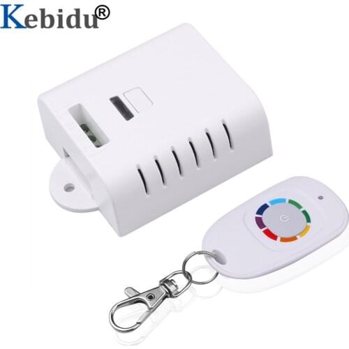 KEBIDU AC 85-250V 1CH RF 433MHz Wireless Remote Control Receiver Transmitter Module Code Relay Self-locking/Interlocking