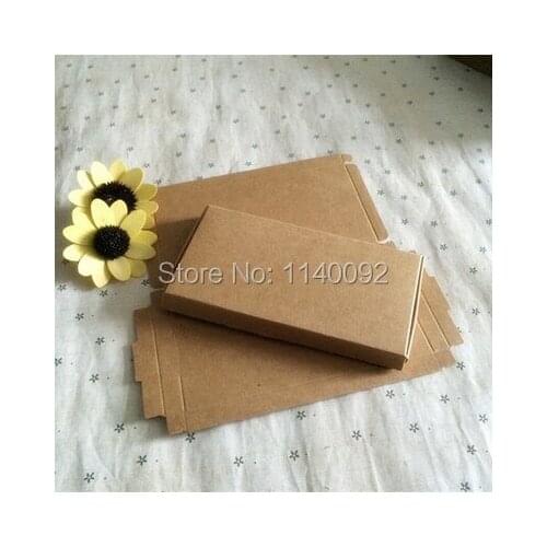 Free shipping 50 pcs a lot 14.9x7.7x1.1cm retro kraft Card packing box/flat cardcase/ cosmetics box/ handmade soap box/ gift box