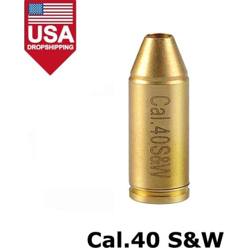 Cal.40 S&W Red Dot Laser Brass Boresight Cartridge Bore Sighter For Scope Hunting