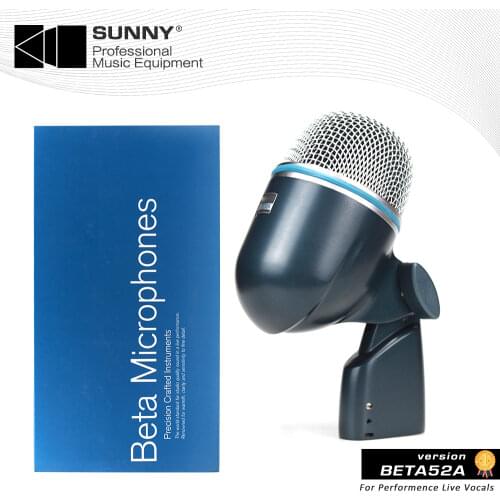 Top quality Free Shipping shure mic BETA52A Wired Drum Microphone BETA 52A Supercardioid KICK DRUM MICROPHONE beta-52 bass mic