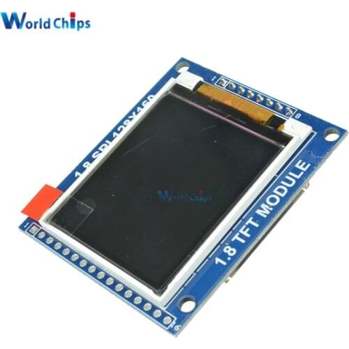 Mini 1.8 Inch 128x160 Serial SPI TFT LCD Module Display with PCB Adapter IC Dot Matrix 3.3V 5V IO Inerface Cmmpatible 1602 5110