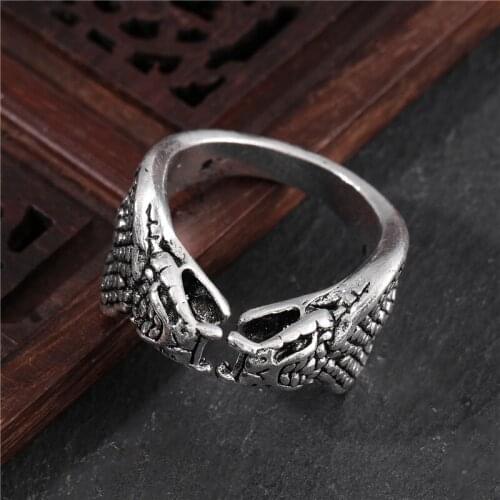 Fashion King Cobra Zinc Alloy Snake Ring Men And Women Banquet Jewelry Personalized Opening Adjustable Ring Wholesale 2021