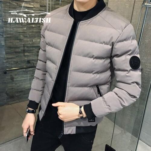 Mens winter coat new cotton coat male 2021 Korean slim padded jacket mens jacket fashion down jacket mens parka coat