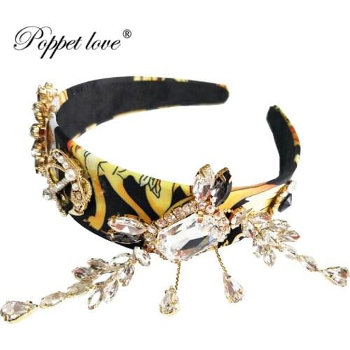 New tassel Wheat ears Hair Accessories Wedding Bridal Women Pearl Tiaras And Crowns Rhinestone Handmade Hot Sales Headbands