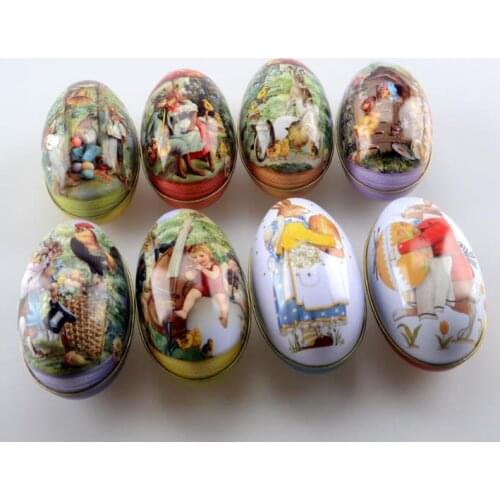 Wholesale 200pcs/Lot Zakka Mini Tin box Easter Egg Candy and Ornament Storage Box DHL Fedex Free Shipping