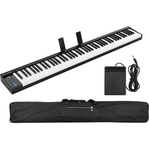 PH88 88 Keys Digital Electronic Piano Keyboard MIDI Output with 400 Tones 80 Demo Songs Drum Kit Function Reording Sustain Pedal