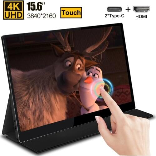 15.6 4K USB 3.1 Type-C touch screen portable monitor for Ps4 Switch Xbox Huawei Xiaomi phone gaming monitor Laptop LCD display