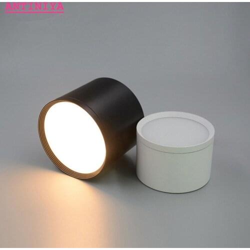 Dimmable Surface Mounted LED Downlights 7W 9W 12W 15W18W COB LED Ceiling Spot Lights AC85-265V LED Ceiling Lamp Indoor Lighting