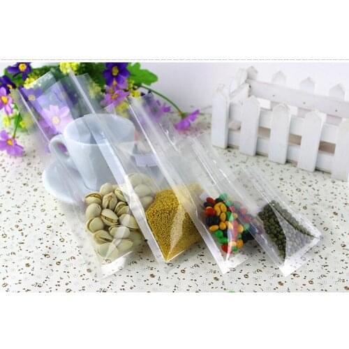 100pcs Open Top Transparent Vacuumed Bag Plastic Food Meat Fish Fruit Heat Seal Packaging Bag Clear Plastic Gift Bag