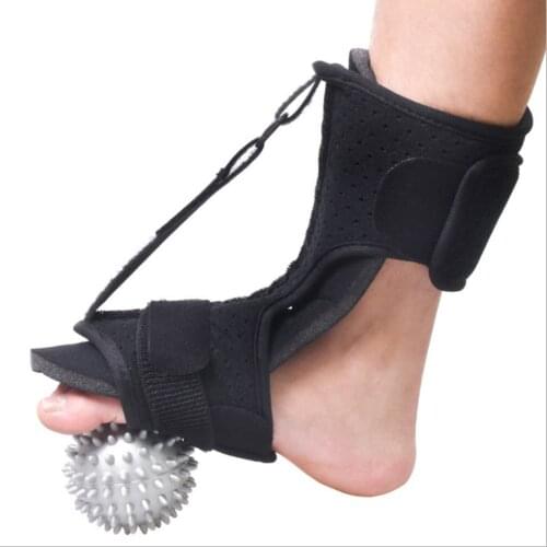 Adjustable Plantar Fasciitis Night Foot Splint Drop Orthotic Brace Elastic Dorsal Night Splint With Massage ball For Men Women