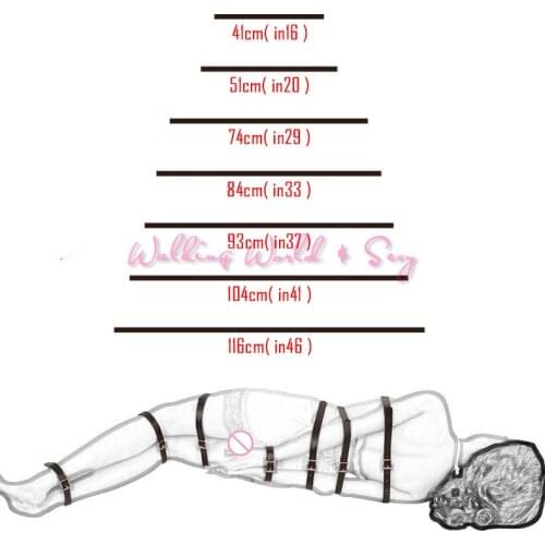 7 Piece Adjustable Leather Bondage Belt Set Fantasy Body BDSM Restraint Adult Game Fetish Slave Bondage Sex Toys For Couples
